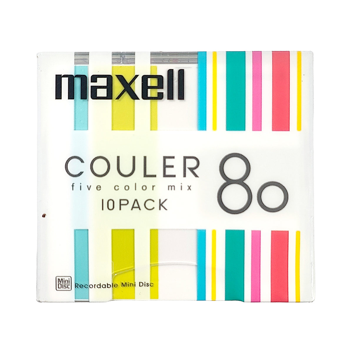 Maxell Couler 80 Minute MiniDisc 10 Pack