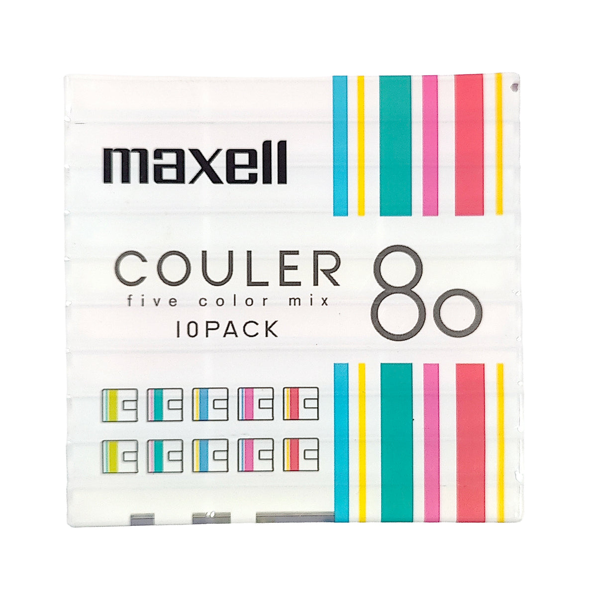 Maxell Couler 80 Minute MiniDisc 10 Pack