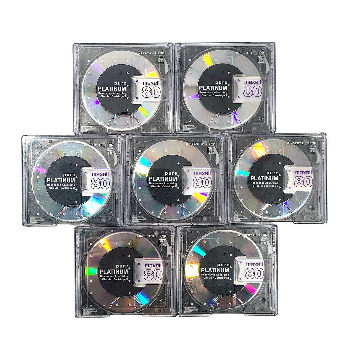 Maxell Pure Platinum 80 Minute MiniDisc 7 Pack
