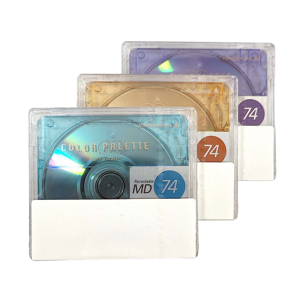 Victor Color Palette 74 Minute MiniDisc 3 Pack