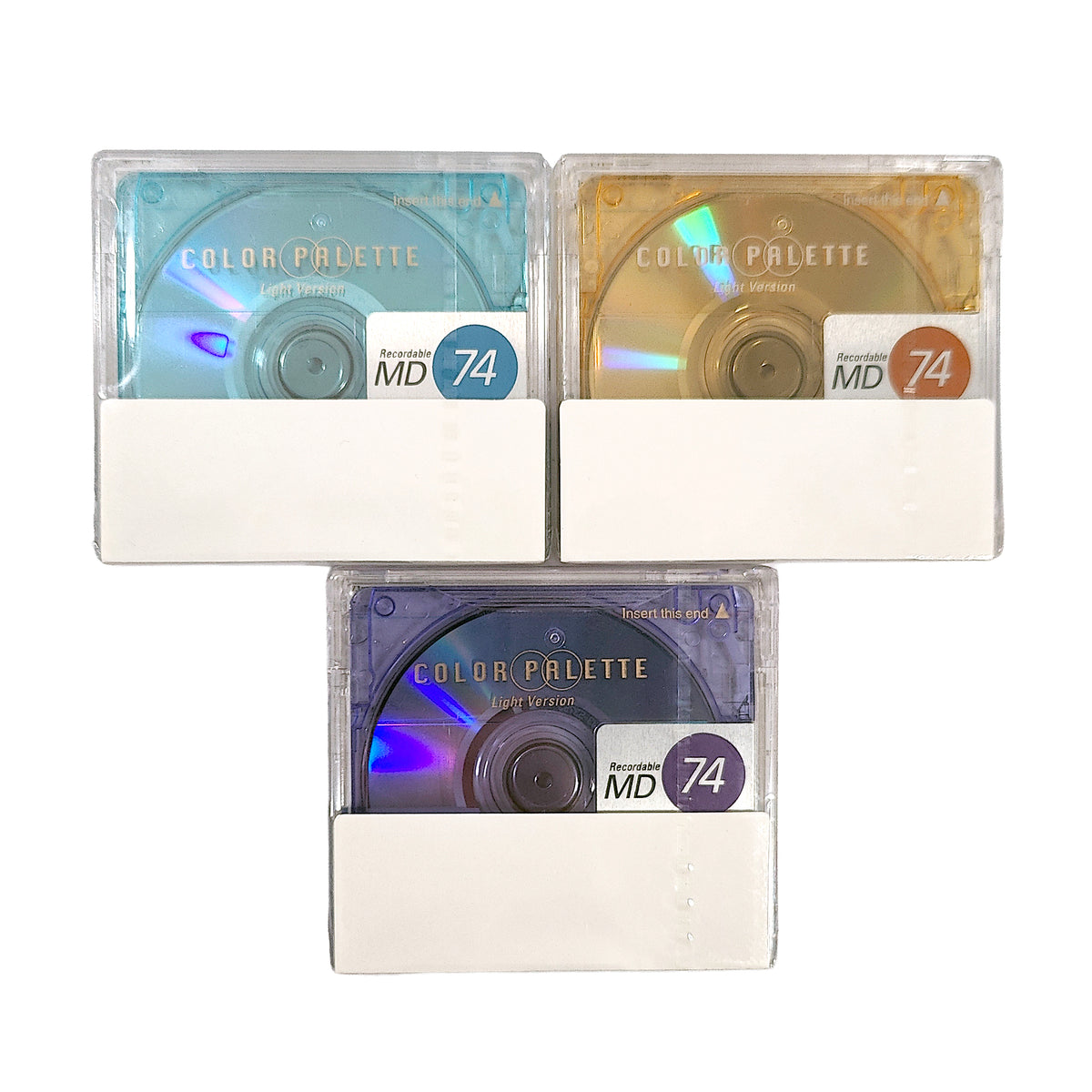 Victor Color Palette 74 Minute MiniDisc 3 Pack