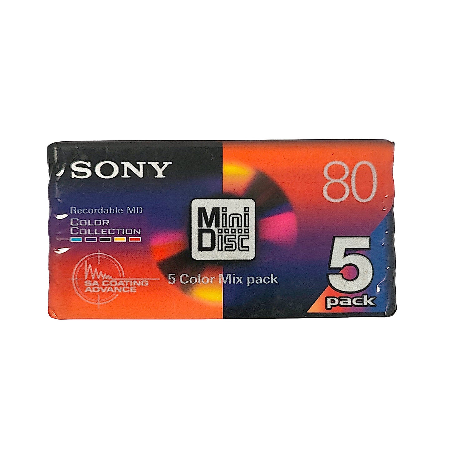 Sony Color Collection 80 Minute MiniDisc 5 Pack