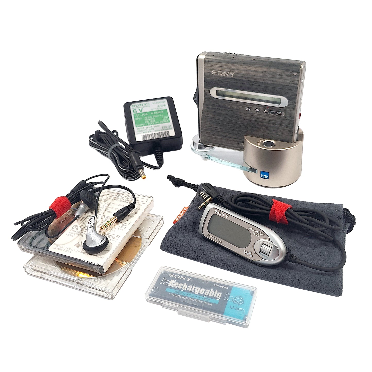 Sony MZ-NH1 MiniDisc Recorder Gold Bundle