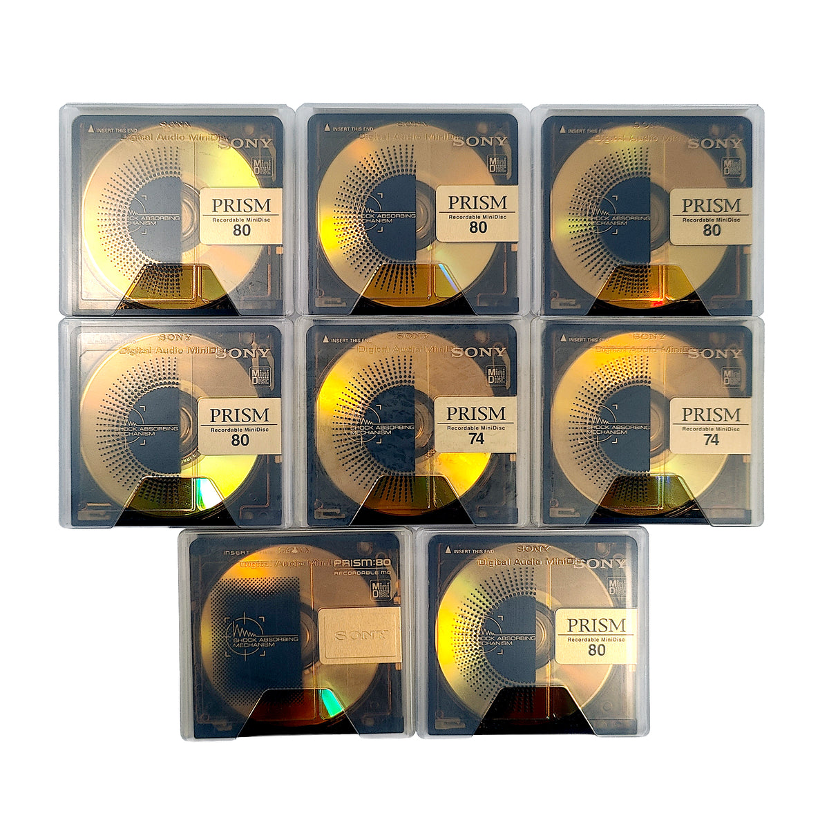 Sony Prism 74 & 80 Minute MiniDisc 8 Pack