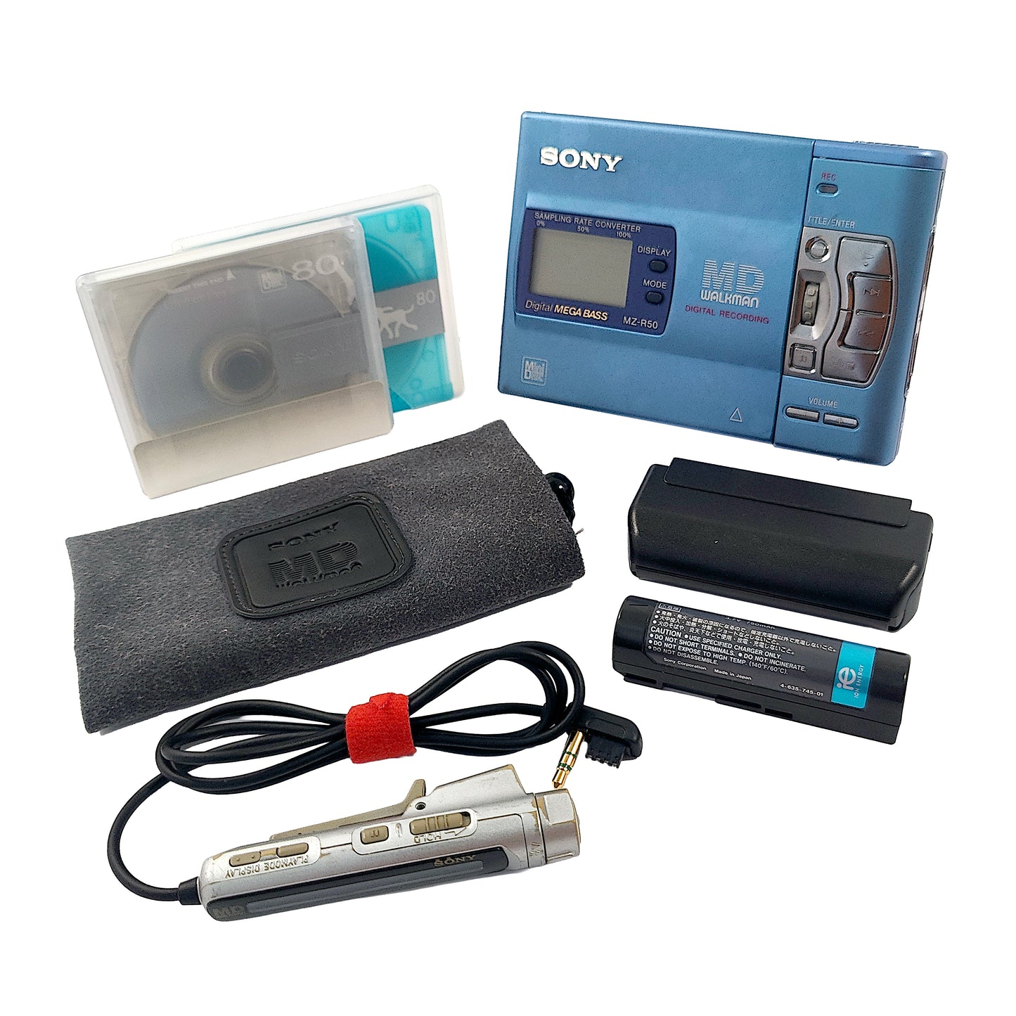 Sony MZ-R50 MiniDisc Recorder Bundle