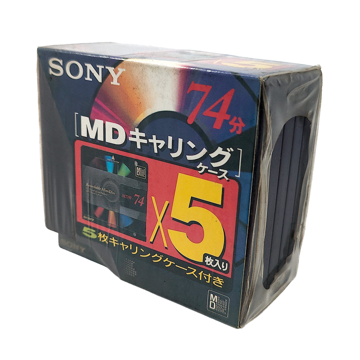 Sony MDW-A 74 Minute MiniDisc 5 Pack + Case
