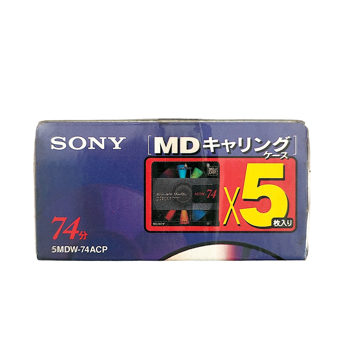 Sony MDW-A 74 Minute MiniDisc 5 Pack + Case
