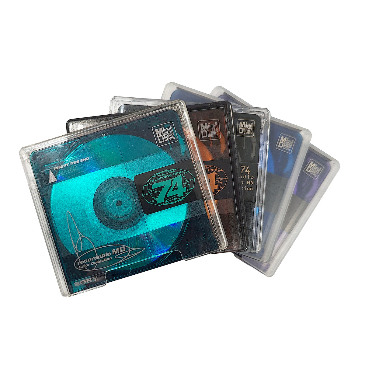 Sony Color Collection 74 & 80 Minute MiniDisc 5 Pack