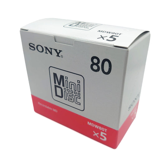 Sony MDW80T 80 Minute MiniDisc 5 Pack