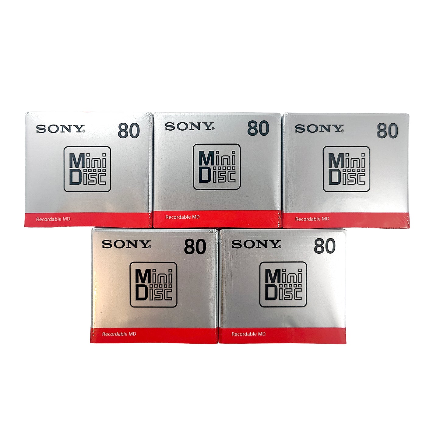 Sony MDW80T 80 Minute MiniDiscs 5 Pack