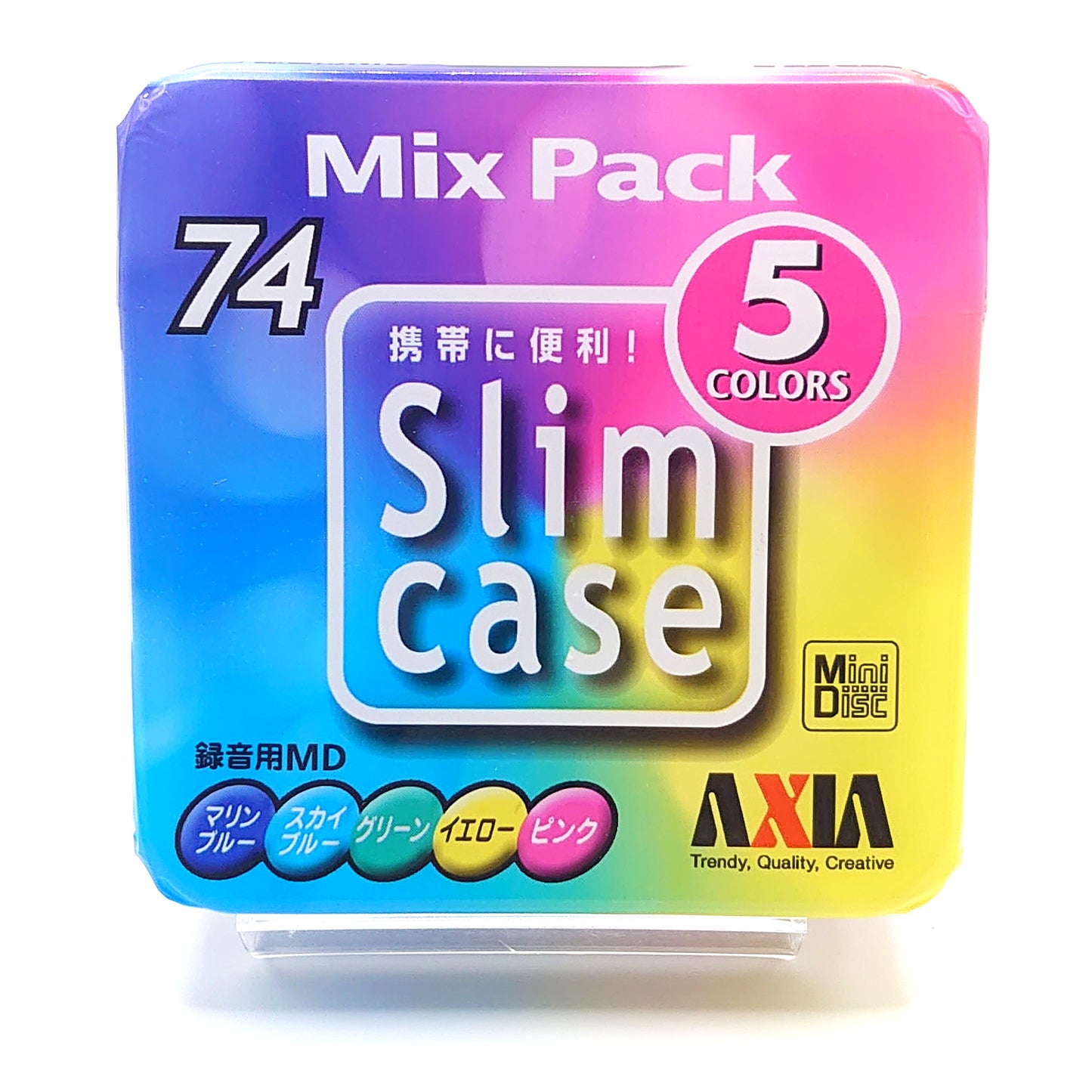 AXIA SlimCase 74 Minute MiniDisc 5 Pack