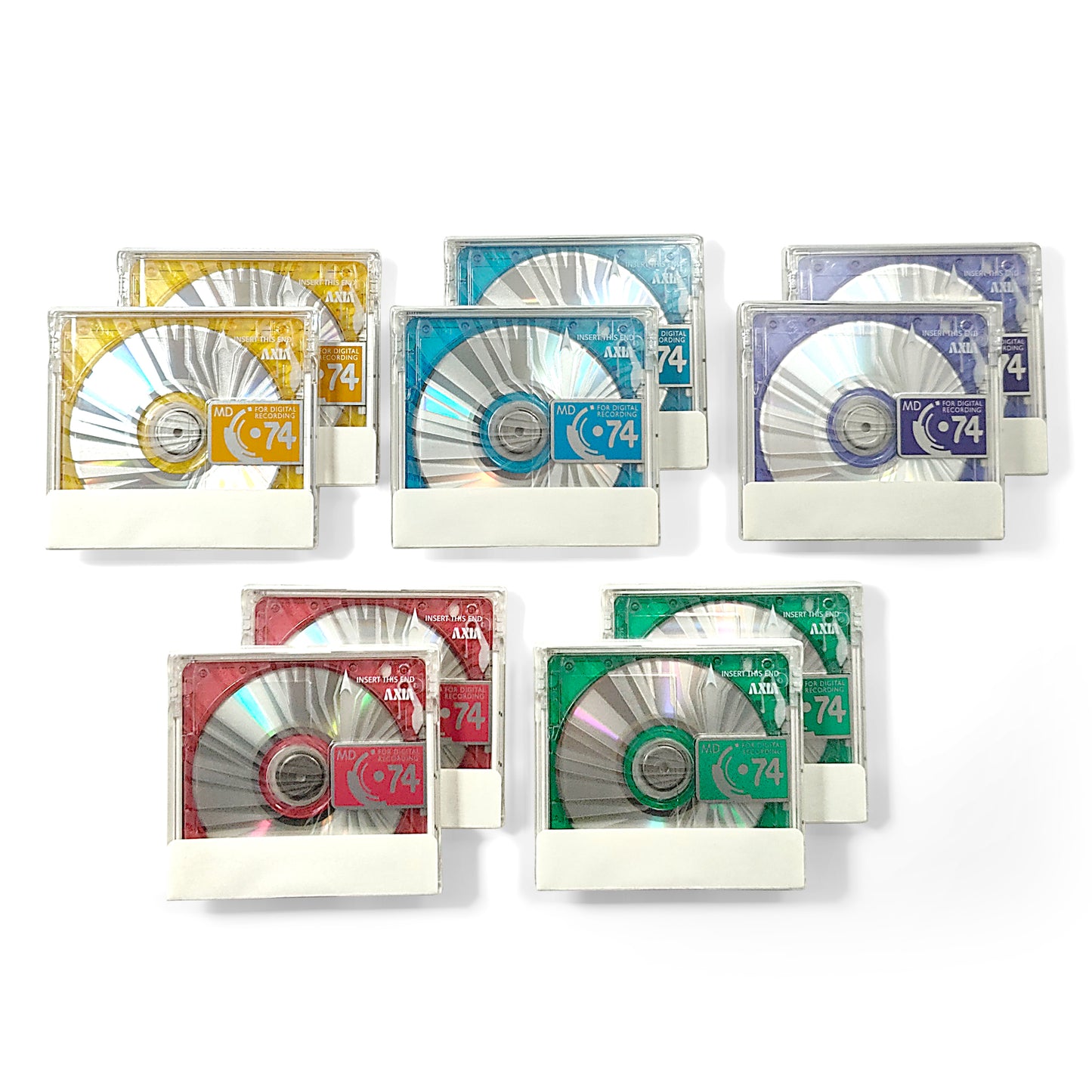 Axia Happy Colors 74 Minute MiniDisc 10 Pack