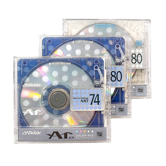 Victor AR 74 & 80 Minute MiniDisc 3 Pack