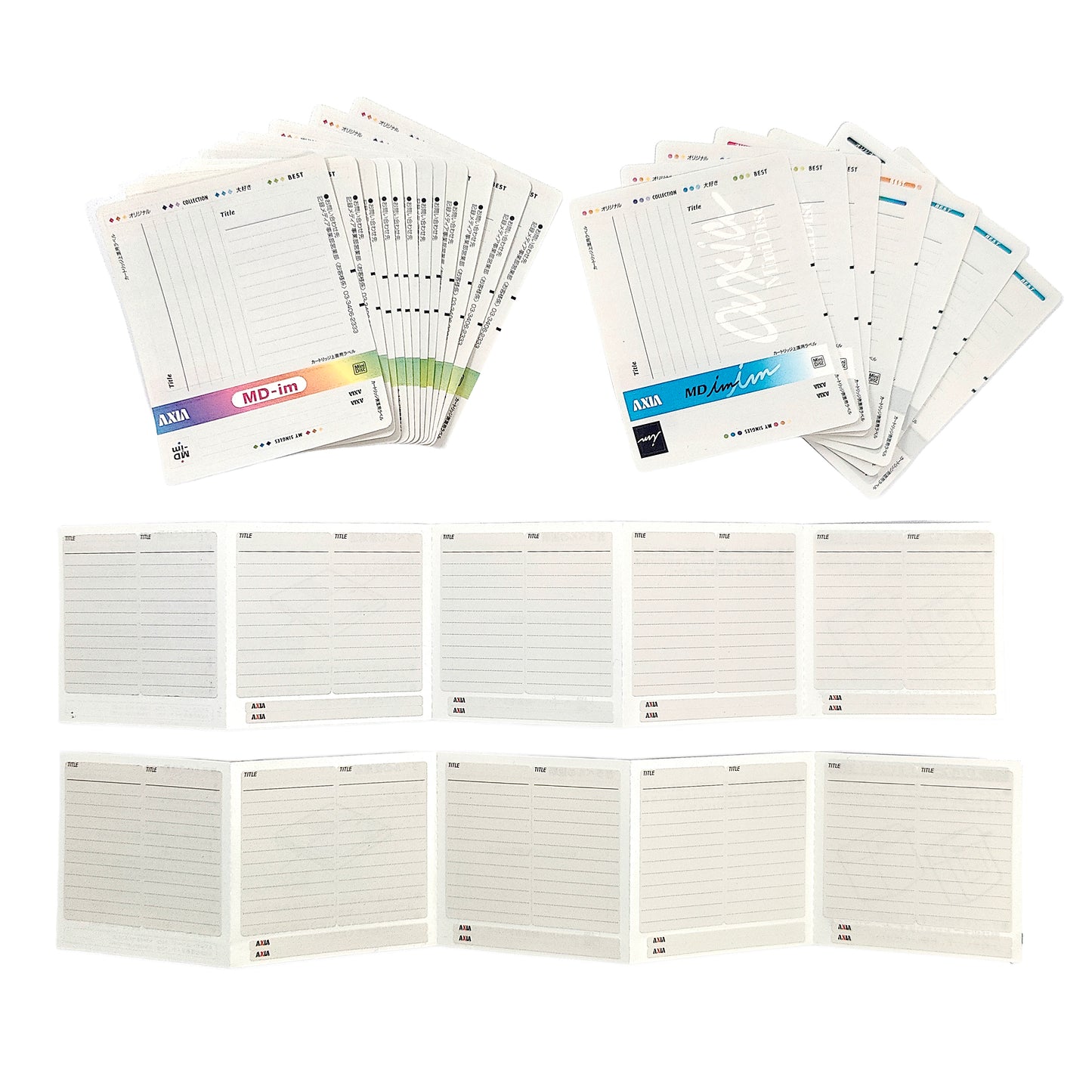 Axia MiniDisc Label Set