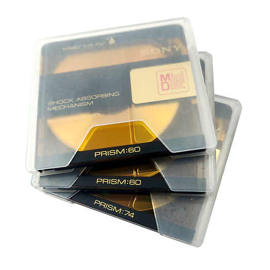 Sony Prism 60 & 74 Minute MiniDisc 3 Pack