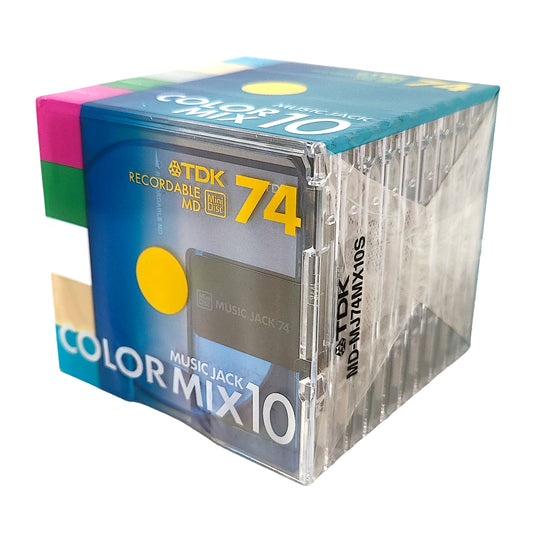 TDK Music Jack Color Mix 74 Minute MiniDisc 10 Pack