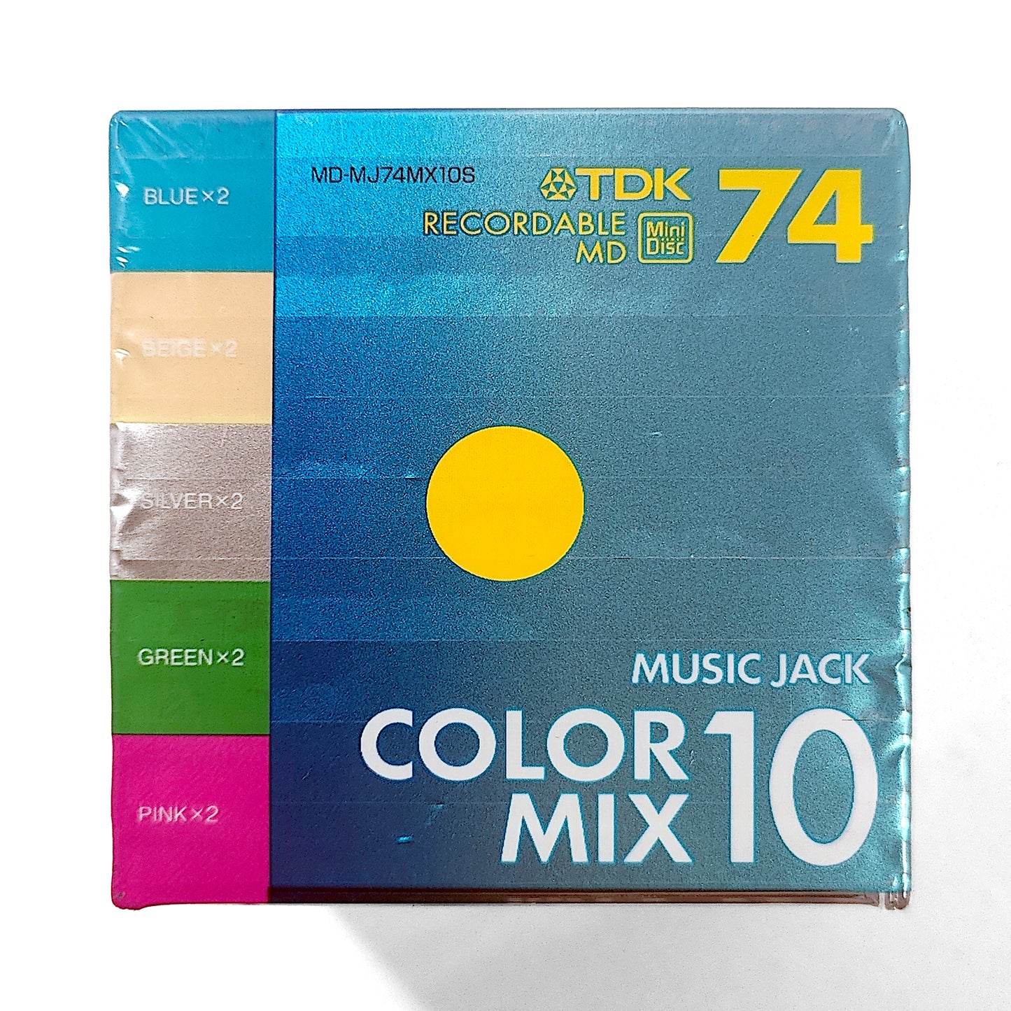 TDK Music Jack Color Mix 74 Minute MiniDisc 10 Pack