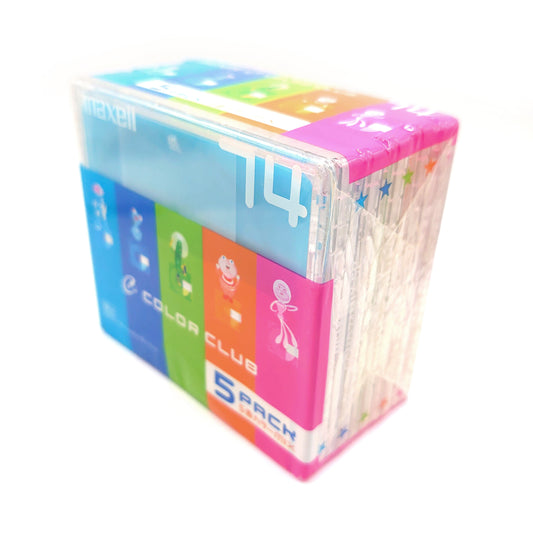 Maxell Color Club 74 Minute MiniDisc 5 Pack