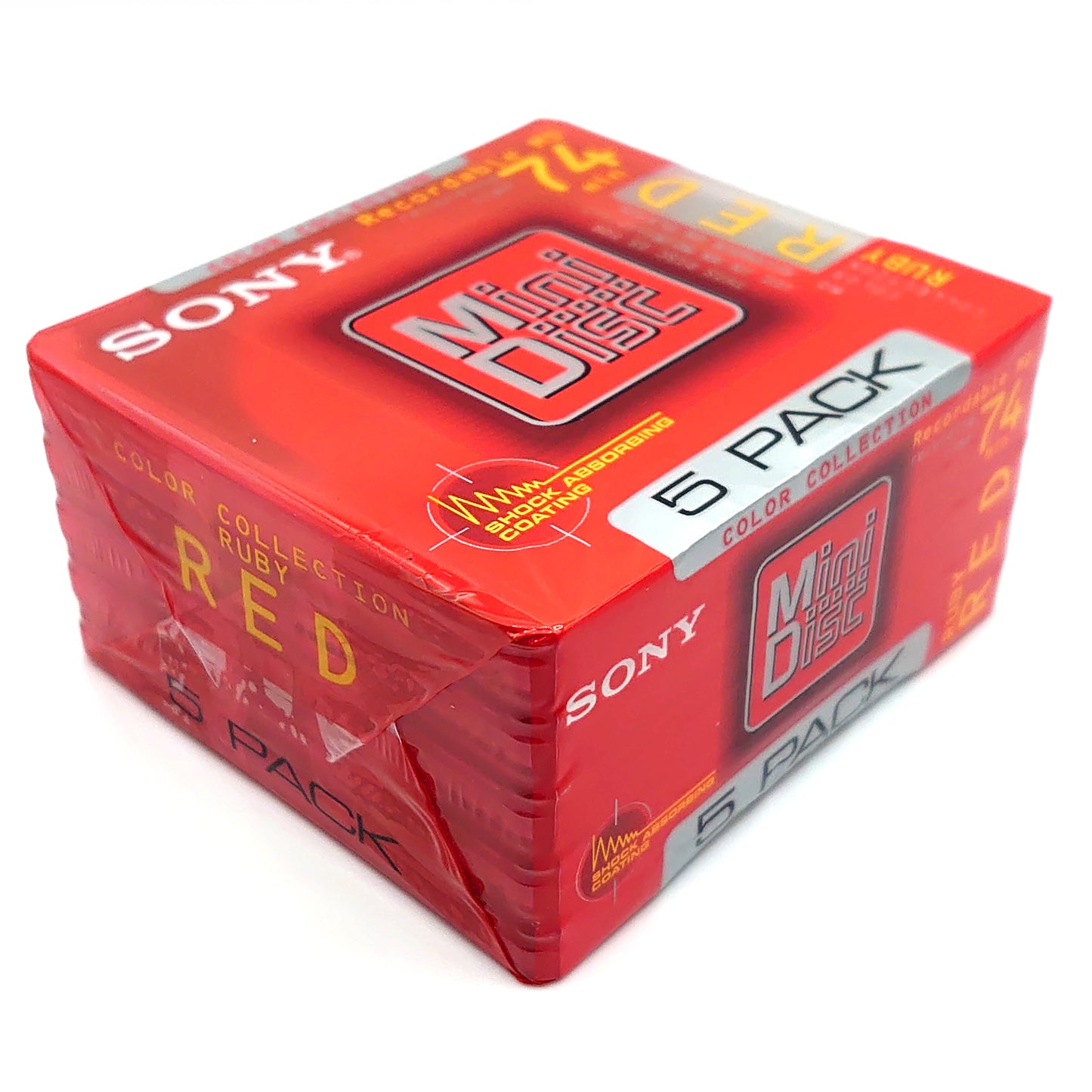 Sony Ruby Red 74 Minute MiniDisc 5 Pack