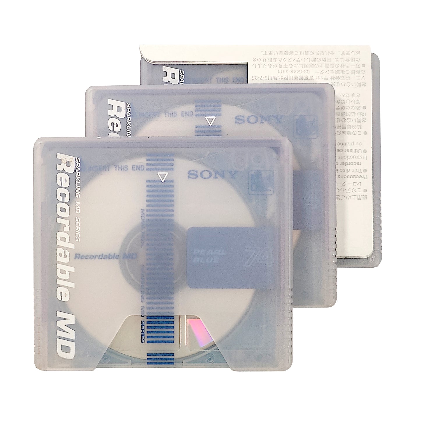 Sony Sparkling 74 Minute MiniDisc 3 Pack