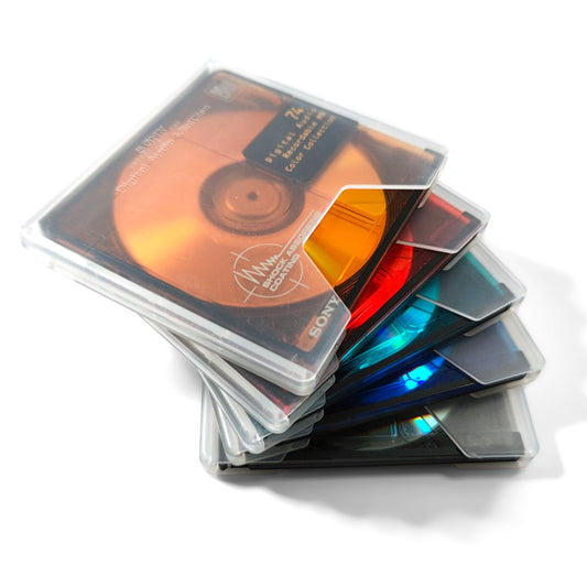 Sony Color Collection 74 Minute MiniDisc 5 Pack + Stickers