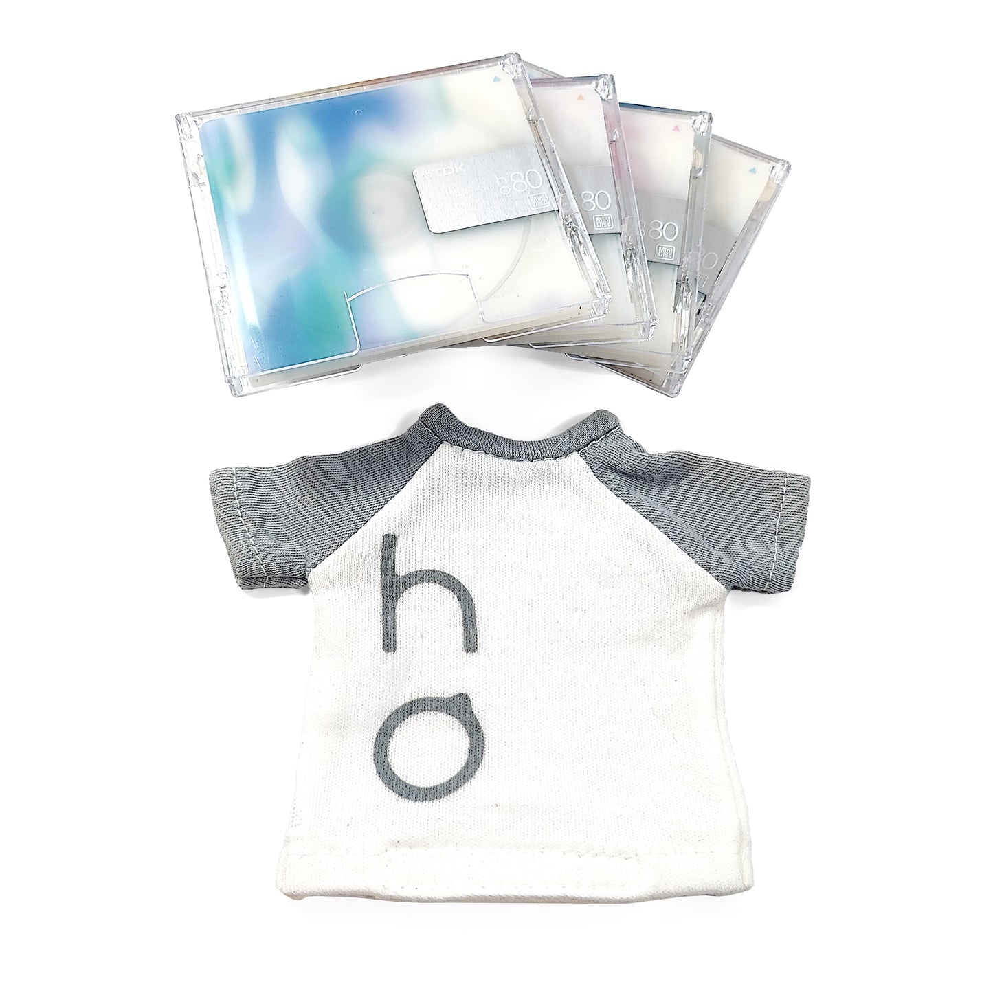Rare TDK Ho Mini T-shirt Cover + TDK Ho 80 Minute MiniDisc 4 Pack