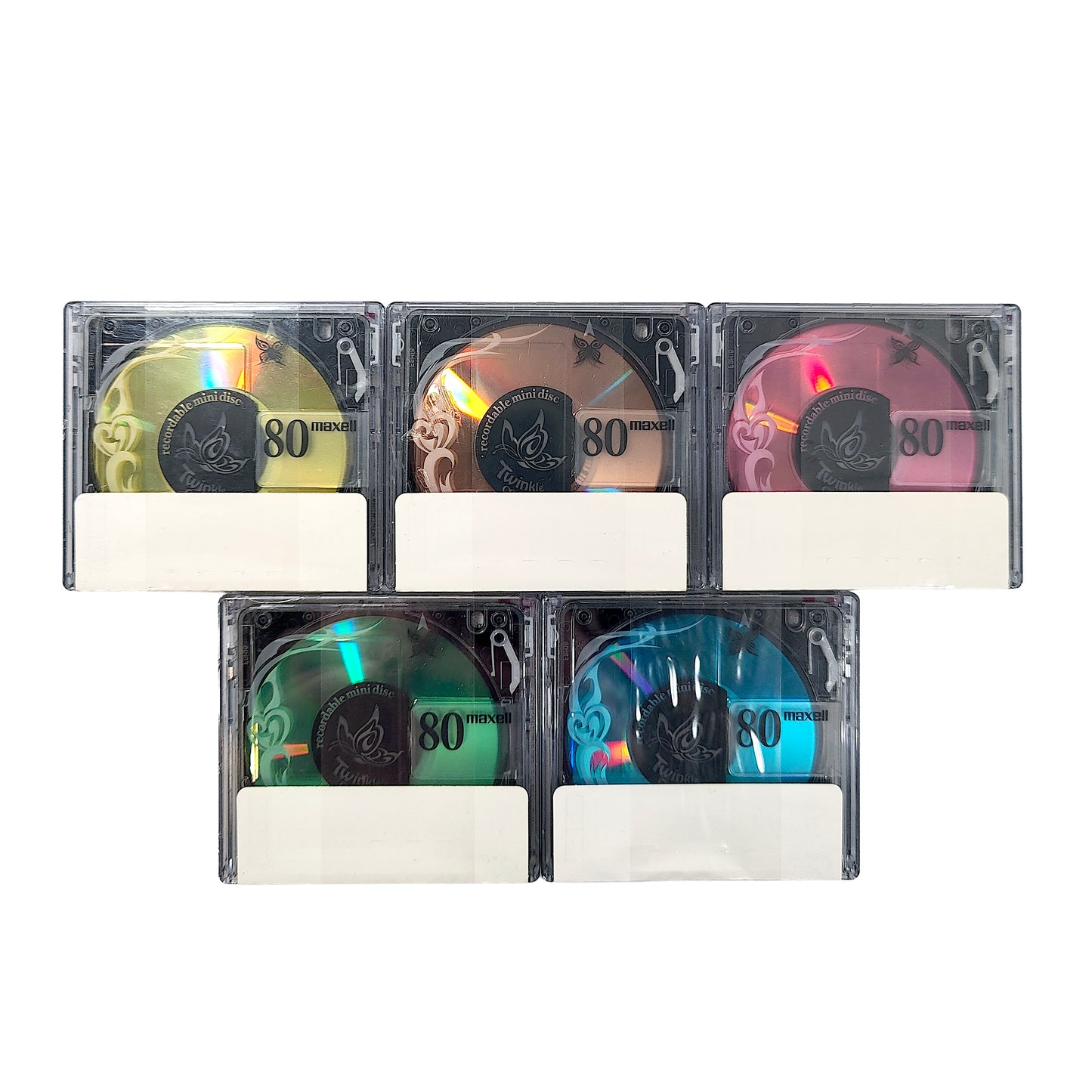 Maxell Twinkle Butterfly 80 Minute MiniDisc 5 Pack