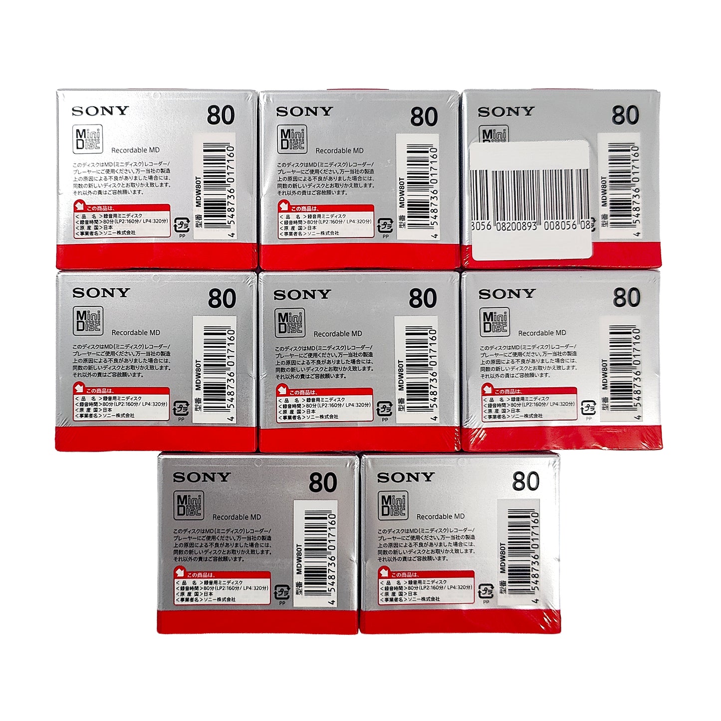 Sony MDW80T 80 Minute MiniDisc 8 Pack