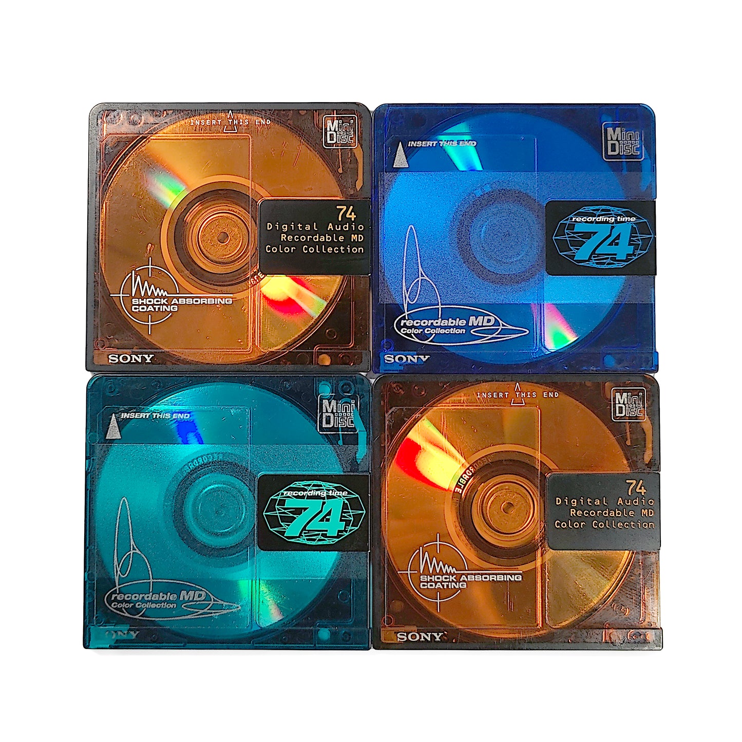 Sony Color Collection 74 Minute MiniDisc 4 Pack