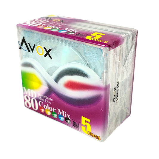 Avox 80 Minute MiniDisc 5 Pack
