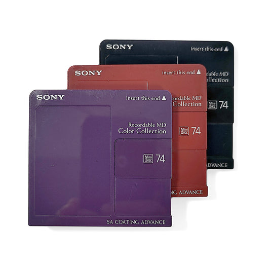 Sony Color Collection 74 Minute MiniDisc 3 Pack