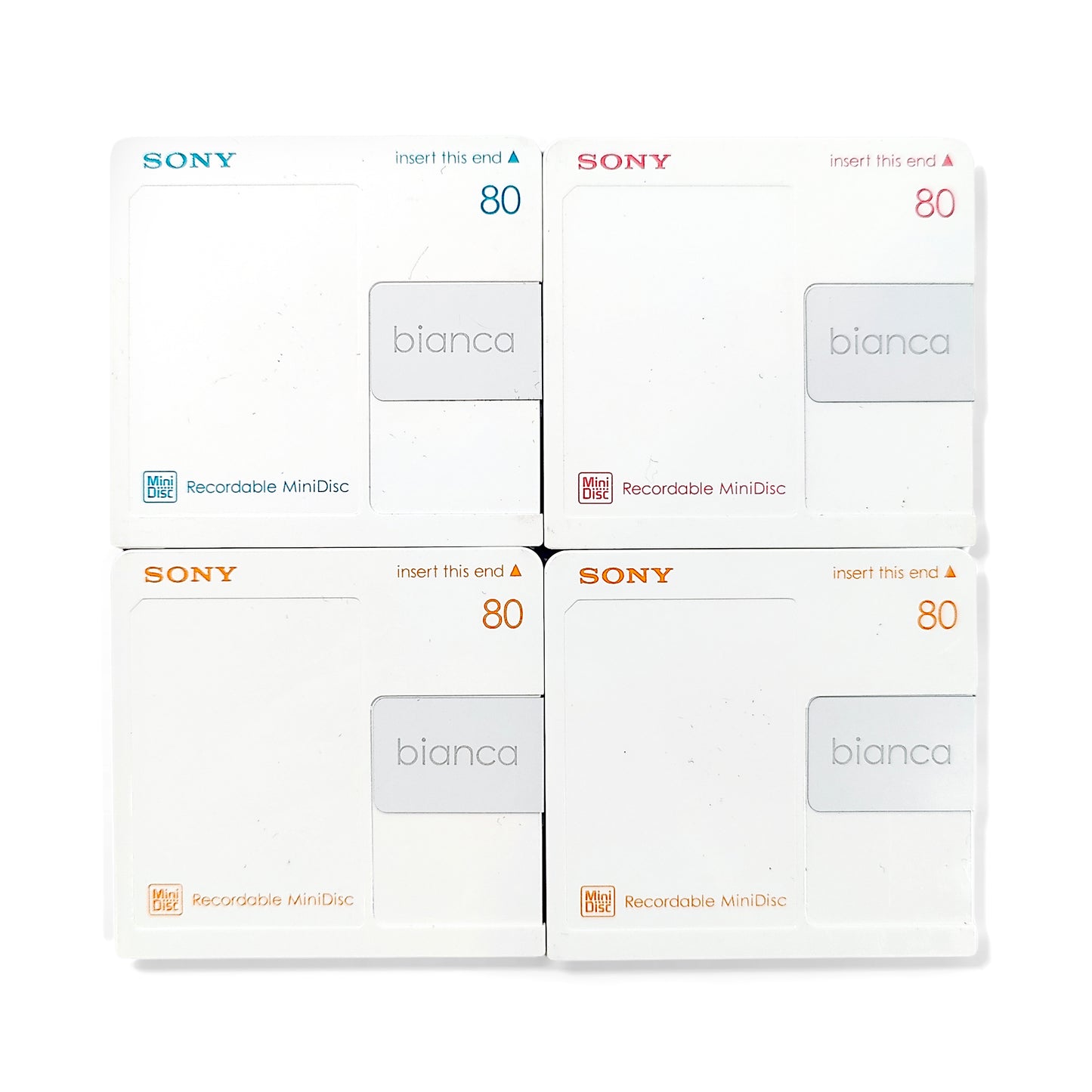 Sony Bianca 80 Minute MiniDisc 4 Pack