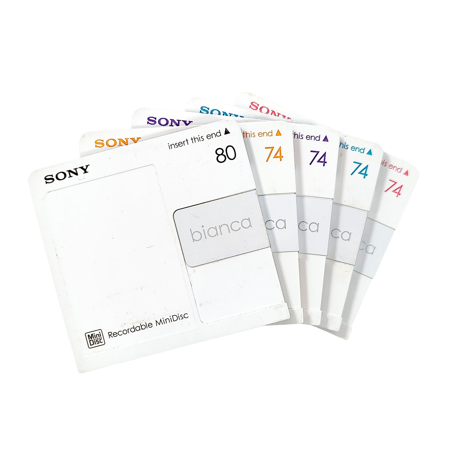 Sony Bianca 74 & 80 Minute MiniDisc 5 Pack