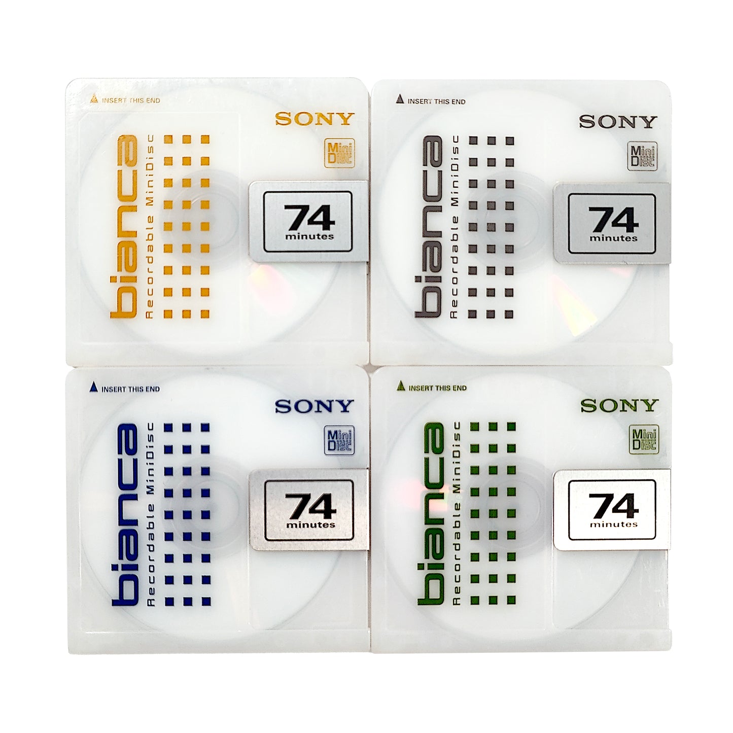 Sony Bianca 74 Minute MiniDisc 4 Pack