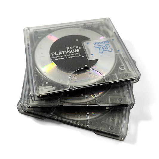Maxell Pure Platinum 74 Minute MiniDisc 3 Pack