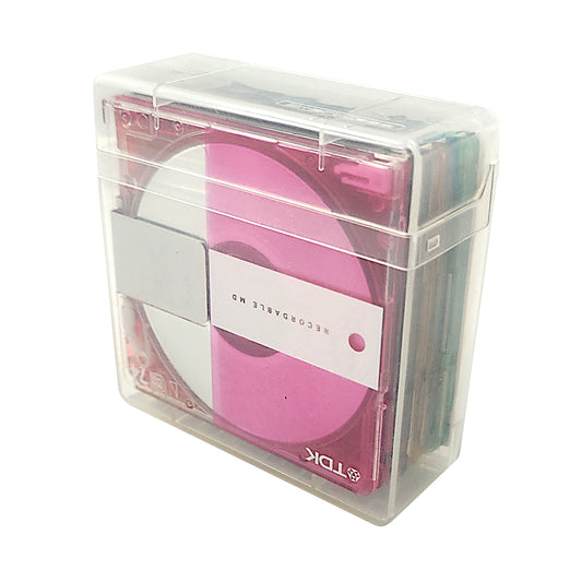 TDK Fine 74 Minute MiniDisc 5 Pack + Case & Stickers