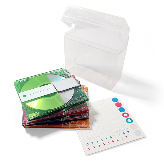 TDK Fine 74 Minute MiniDisc 4 Pack + MD Storage Case & Labels