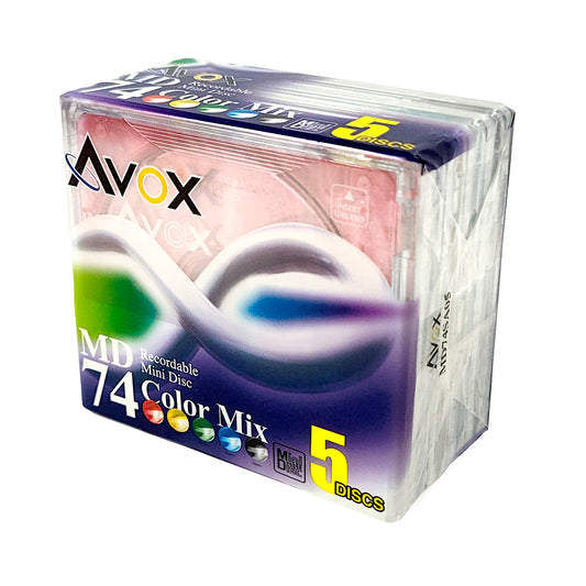 Avox 74 Minute MiniDisc 5 Pack