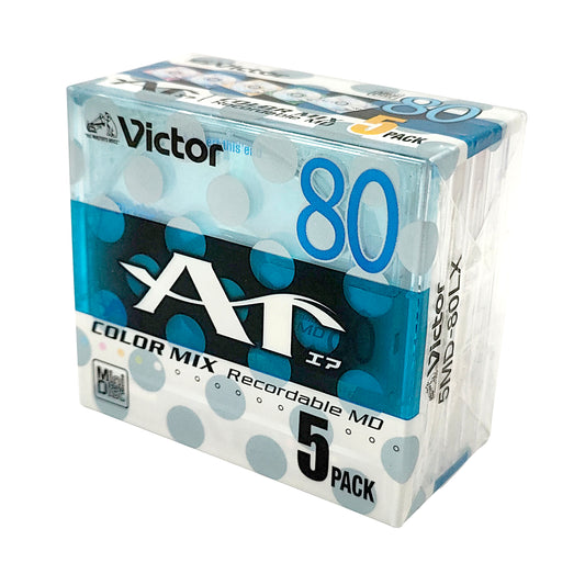 Victor AR Color Mix 80 Minute MiniDisc 5 Pack