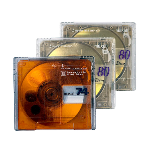 Maxell 74 & 80 Minute MiniDisc 3 Pack