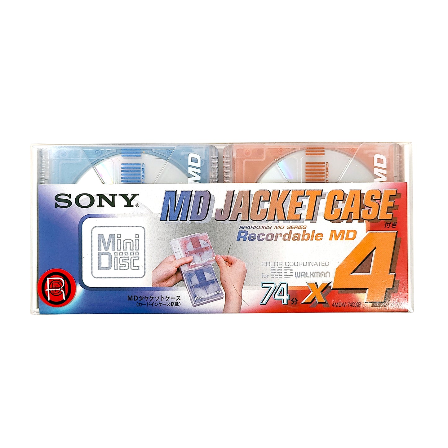Sony Sparkling 74 Minute MiniDisc 4 Pack with Case