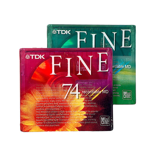 TDK Fine 74 Minute MiniDisc 2 Pack