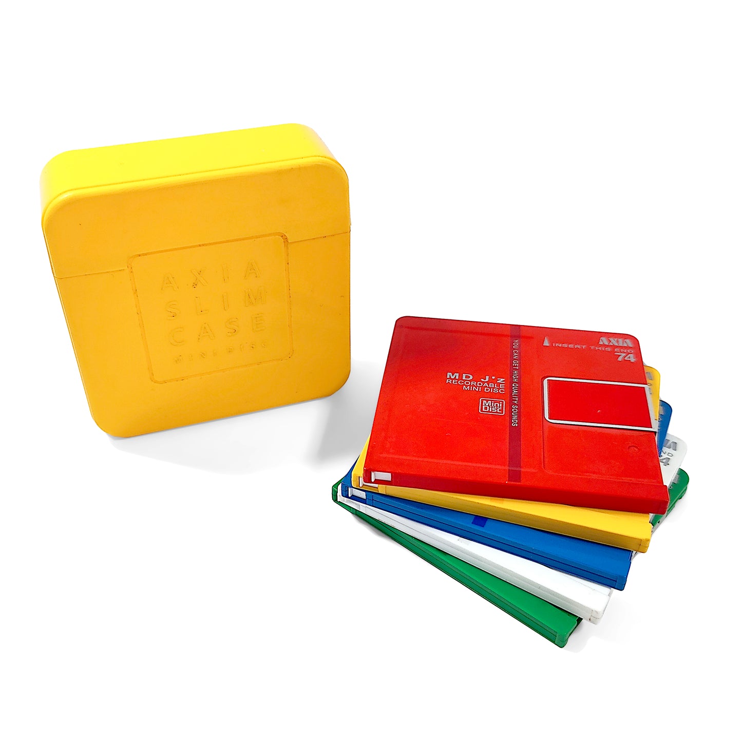 Axia MD Jz 74 Minute MiniDisc 5 Pack + Axia Slim Case
