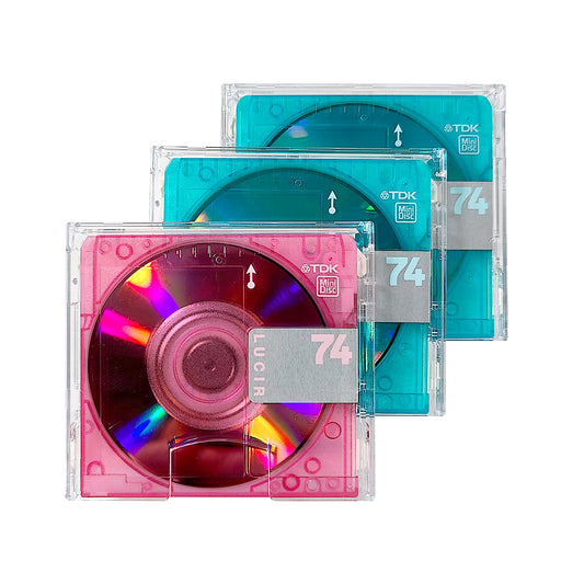 TDK Lucir 74 Minute MiniDisc 3 Pack