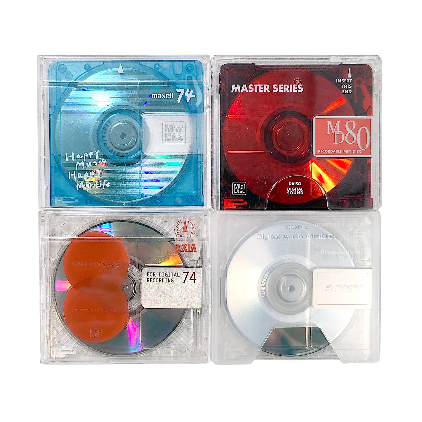 Various Brand 74 & 80 Minute MiniDisc 4 Pack