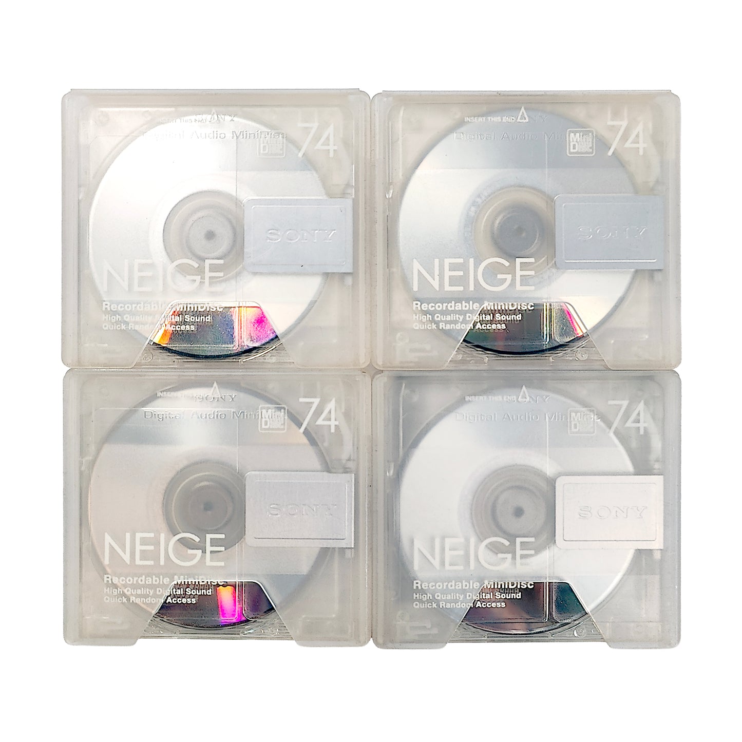 Sony Neige 74 Minute MiniDisc 4 Pack