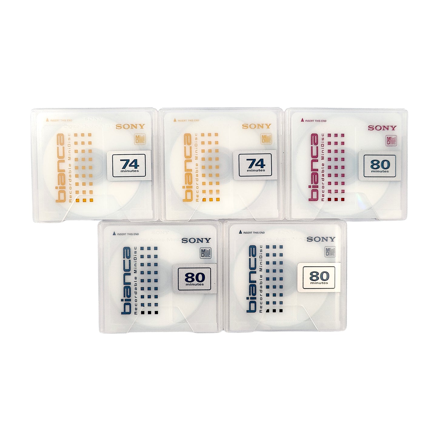 Sony MiniDisc 18 Pack + Index Stickers