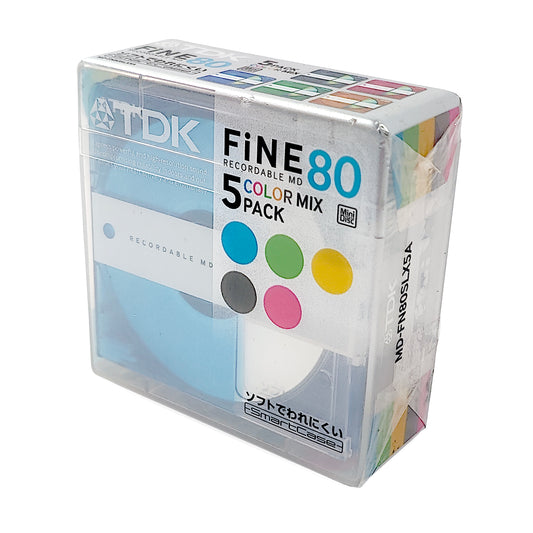 TDK Fine 80 Minute MiniDisc 5 Pack