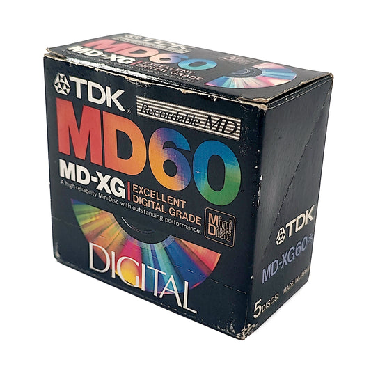 TDK MD-XG 60 Minute MiniDisc 5 Pack