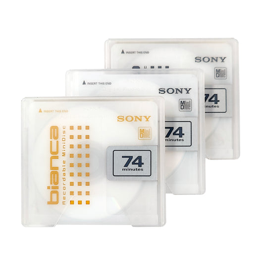Sony Bianca First Edition 74 Minute MiniDisc 3 Pack